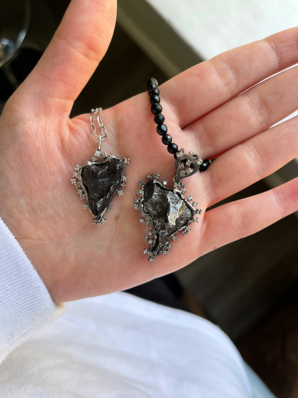 Meteorite jewelry unique space jewelry