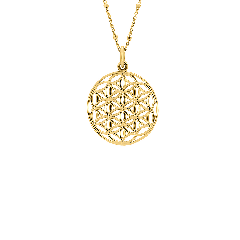 Sacred geometry jewelry flower of life pendant