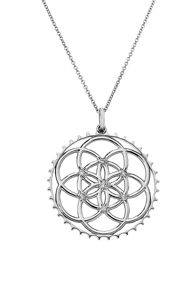 Flower of life silver pendant